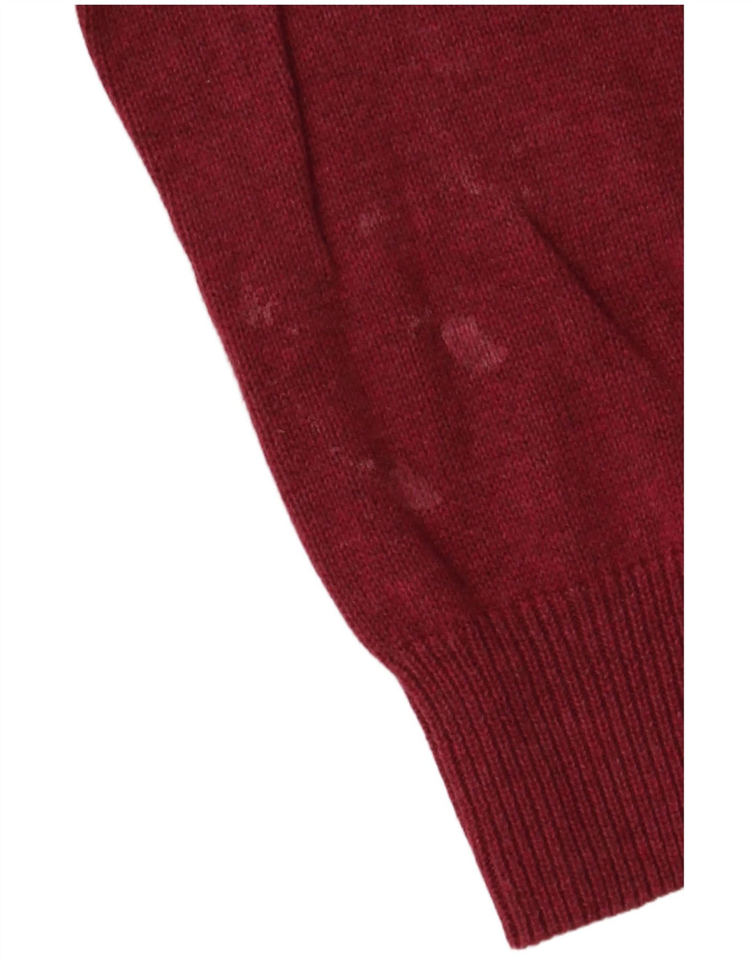 Marks & Spencer Herren-Pullover mit V-Ausschnitt, mittlerer burgunderroter Baumwolle