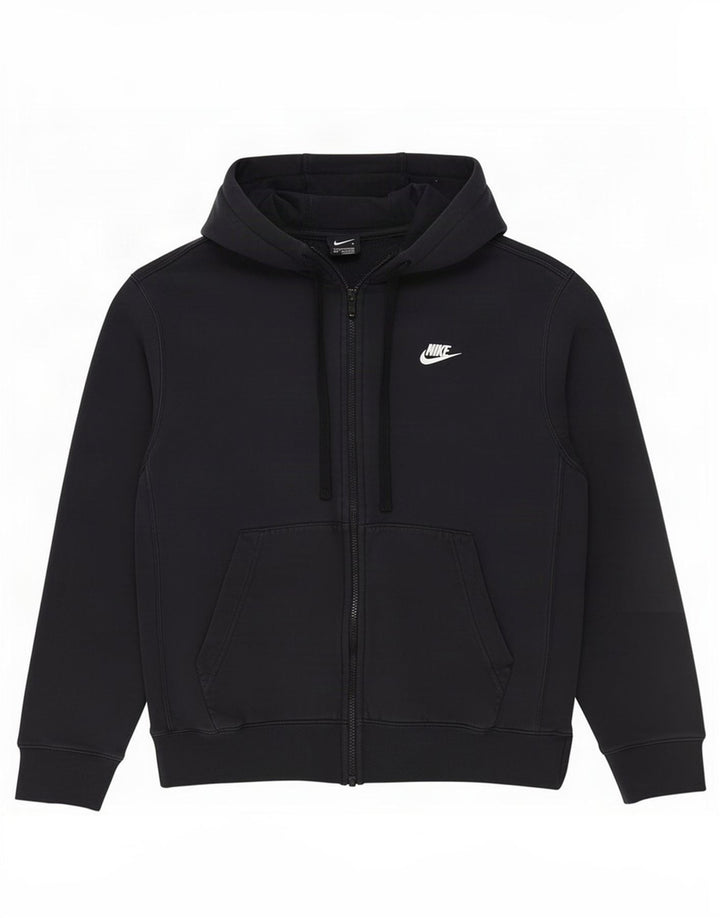 Nike Herren-Kapuzenpullover mit Reißverschluss, mittelschwarz, Baumwolle