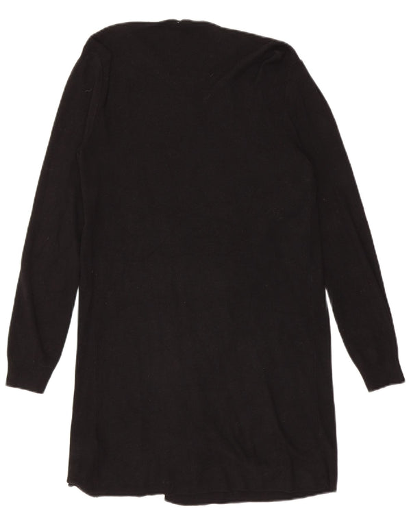 Marks & Spencer Damen Longline Open Cardigan Pullover UK 10 Small Schwarz