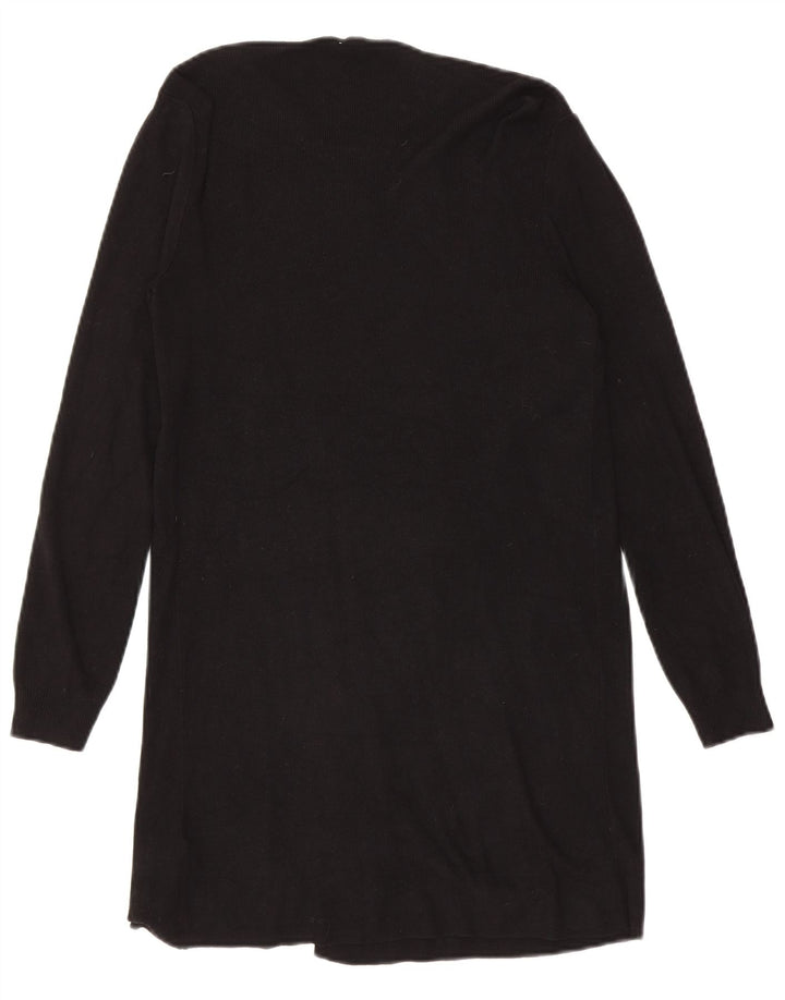 Marks & Spencer Damen Longline Open Cardigan Pullover UK 10 Small Schwarz