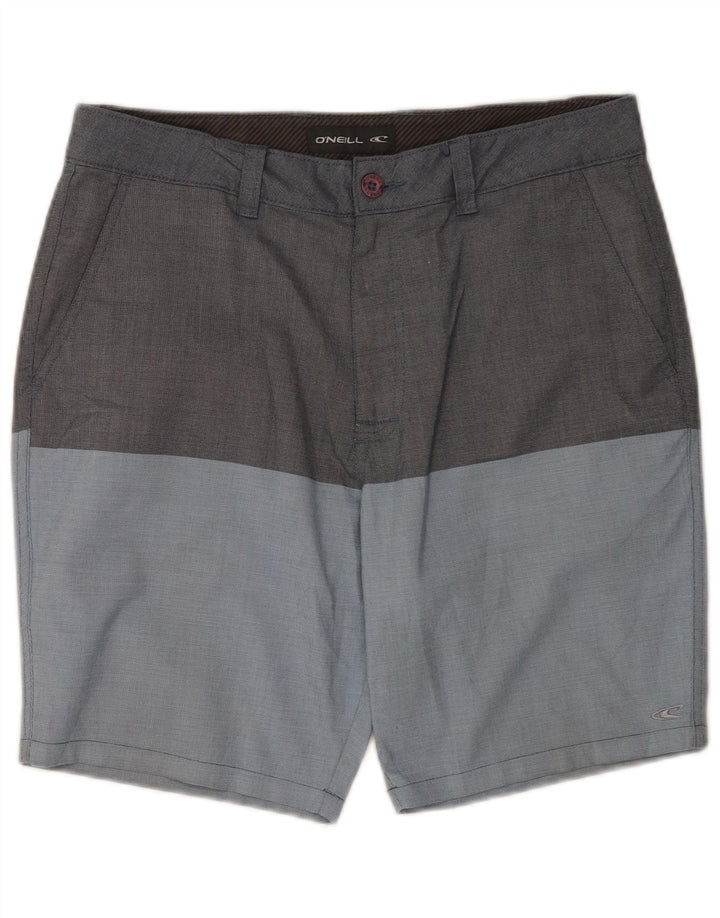 O'Neill Herren Chinoshorts W33 Mittelgraue Colourblock-Baumwolle