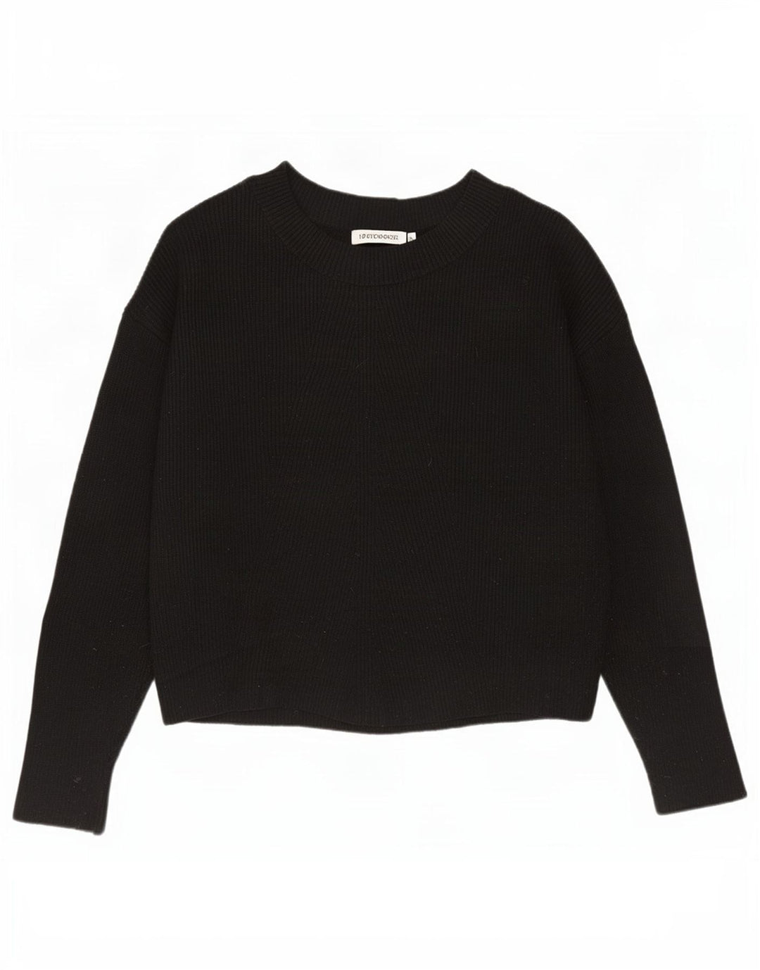 Zara Damen-Pullover, übergroß, U-Boot-Ausschnitt, Gr. 10, Größe S, Schwarz