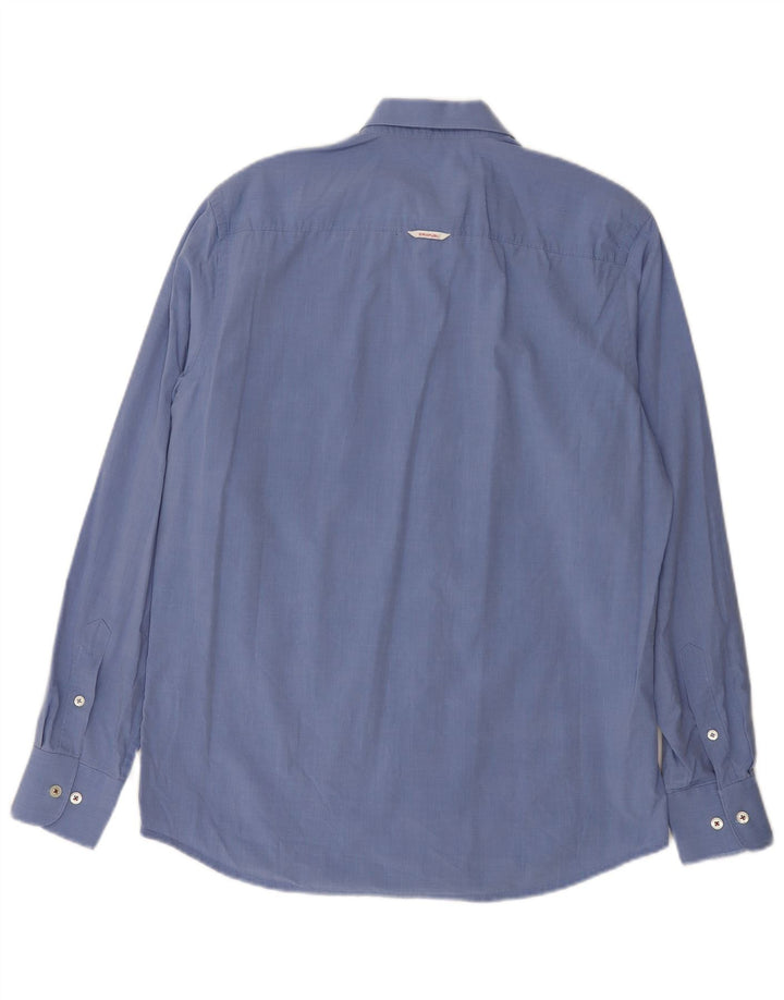 Napapijri Herren Urban Fit Hemd Mittelblaue Baumwolle