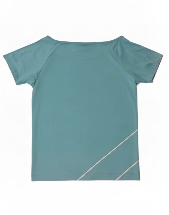 Puma Damen Grafik T-Shirt Top UK 14 Large Blau