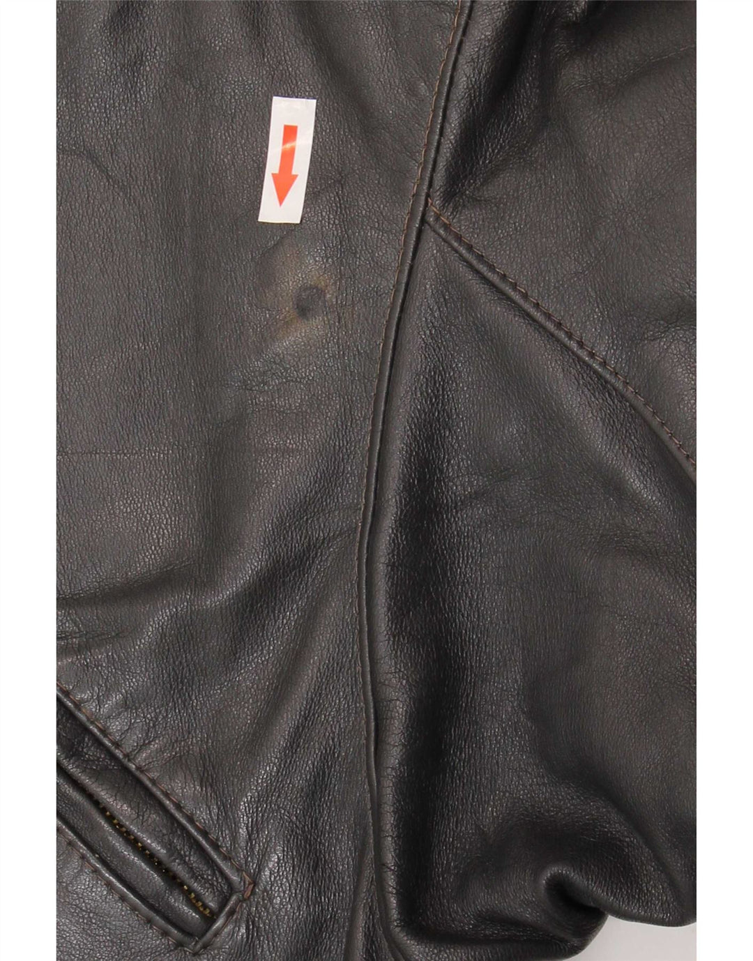 Vintage Herren Lederjacke IT 48 Medium Schwarz
