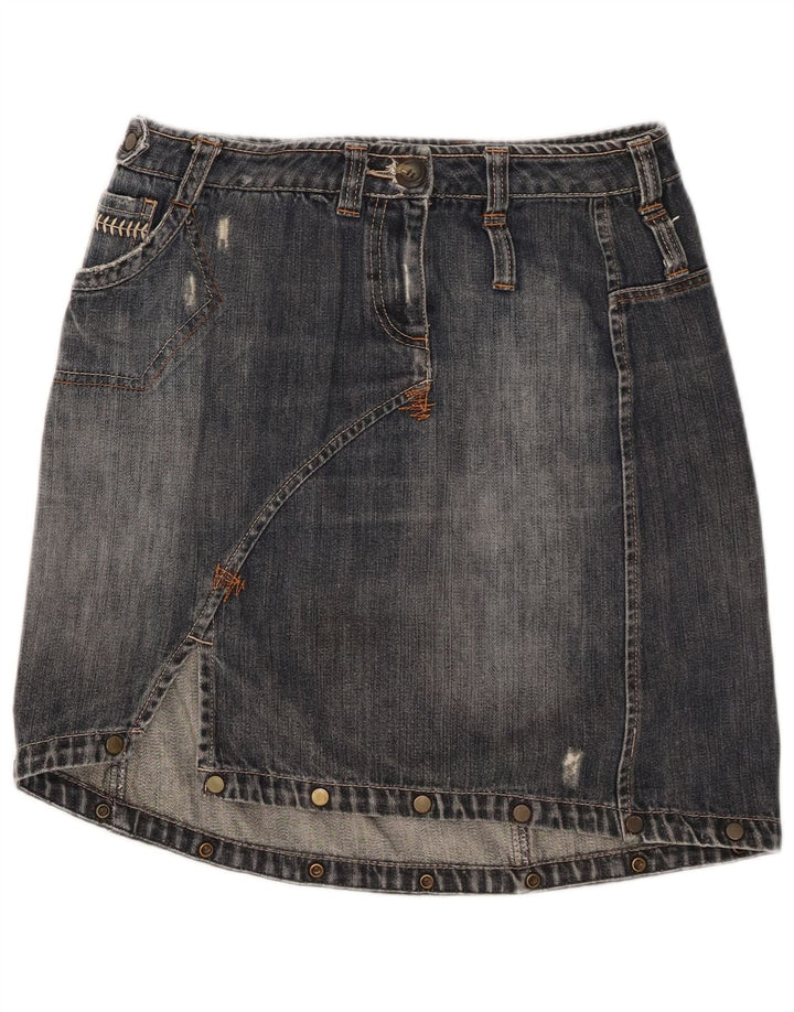 Stefanel Damen Jeansrock IT 40 Medium W30 Marineblaue Baumwolle
