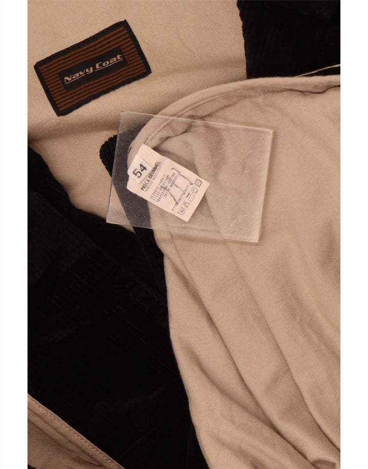 Navy Coat Herren Cordjacke IT 54 2XL Schwarze Baumwolle