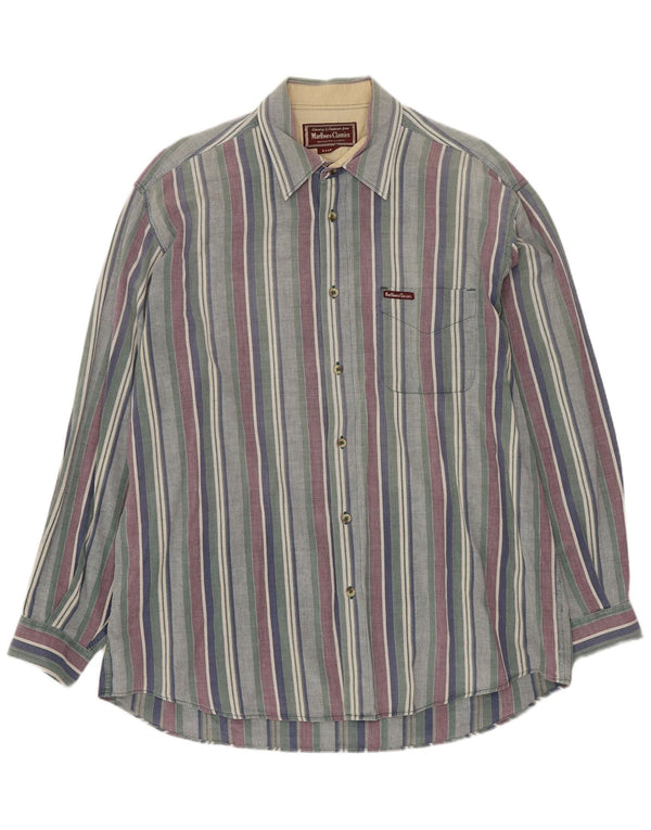 MARLBORO CLASSICS Mens Shirt XL Multicoloured Striped Cotton