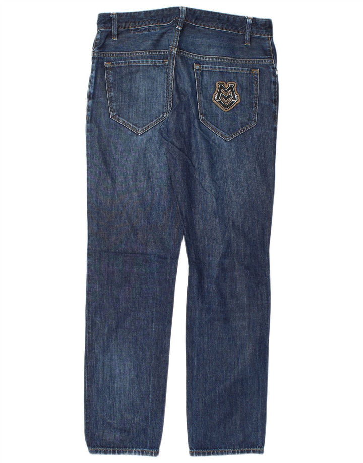 Moschino Herren Straight Jeans W32 L31 Blaue Baumwolle