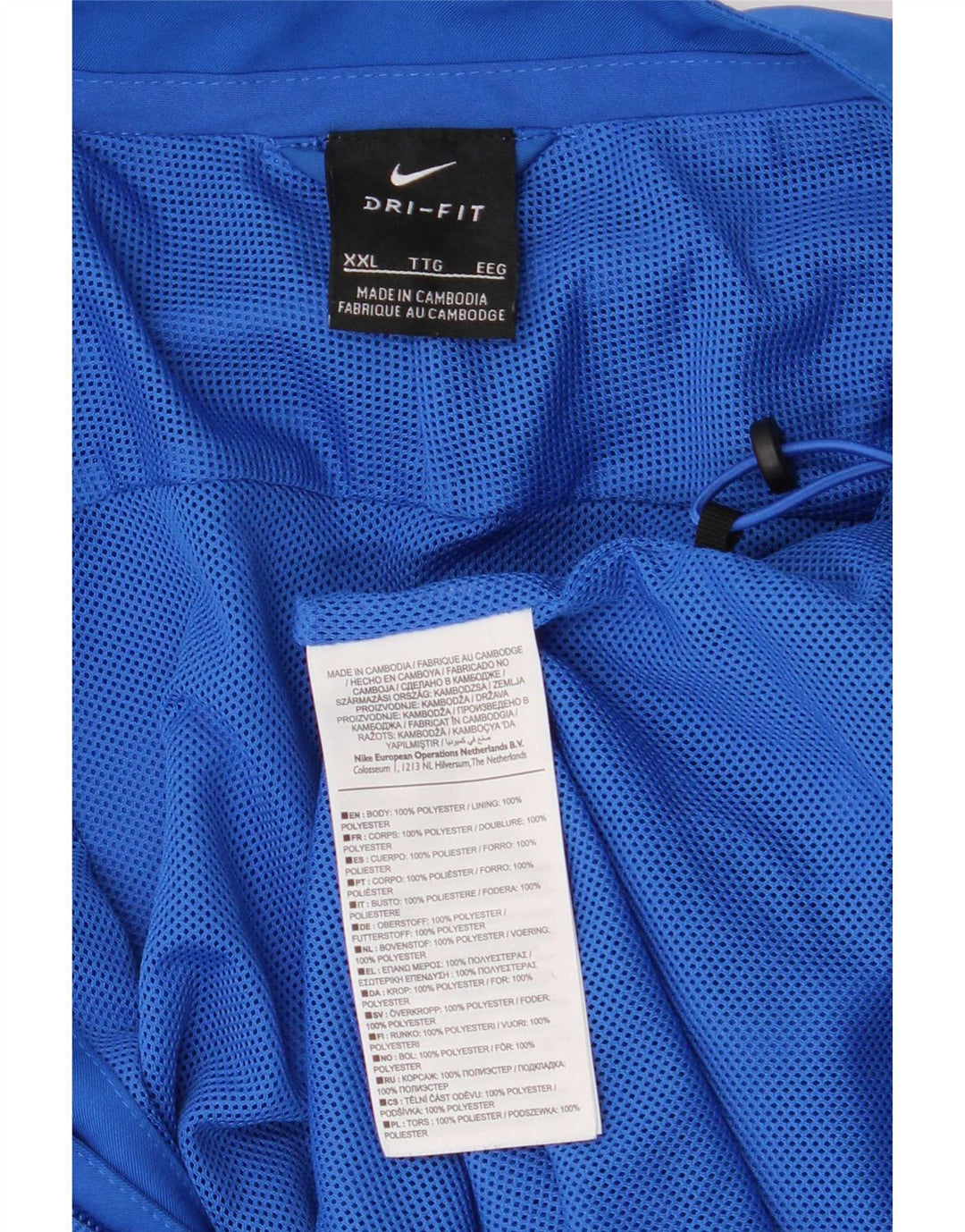 Nike Herren Dri Fit Regular Trainingsanzug Top Jacke 2XL Blau Polyester Sport