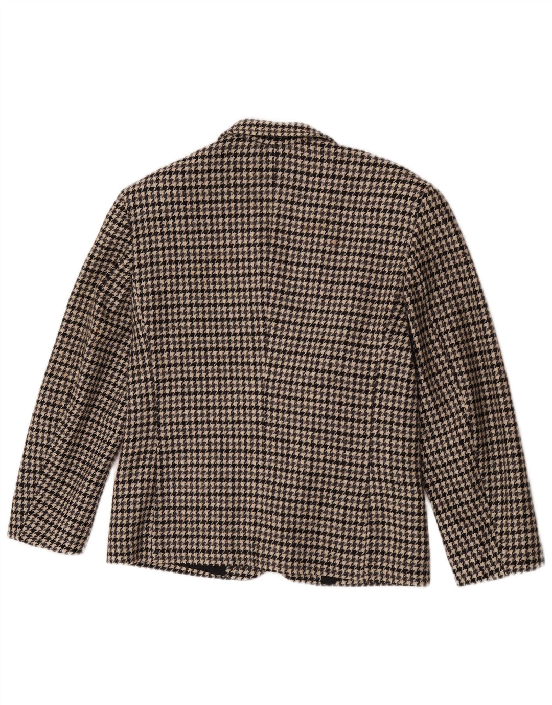 Vintage Damen 2-Knopf-Blazerjacke IT 44 Mittelgrauer Hahnentritt