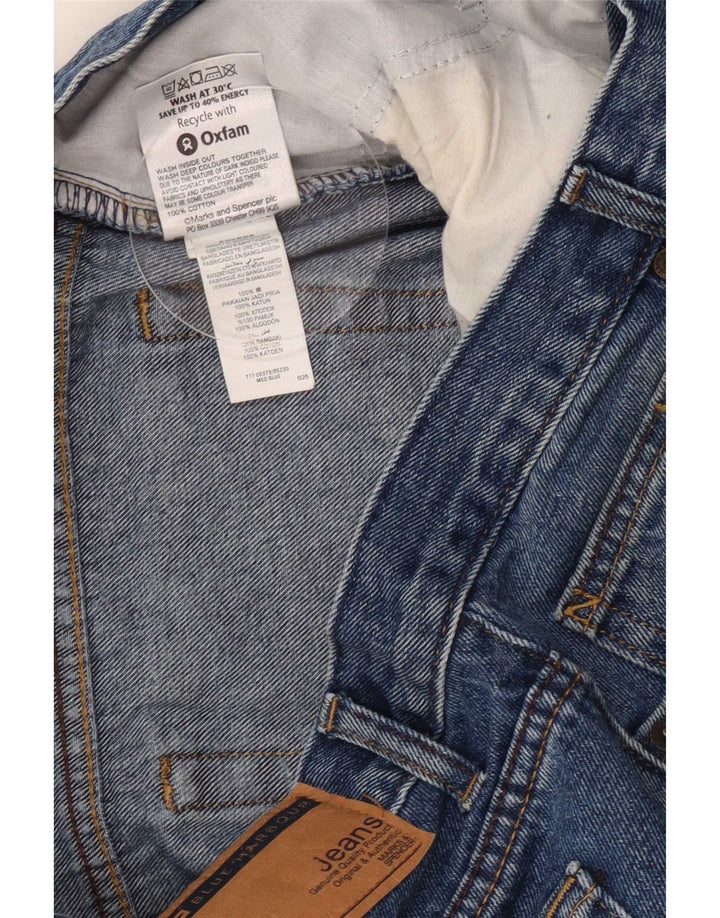 Marks & Spencer Herren Straight Jeans W36 L31 Blaue Baumwolle