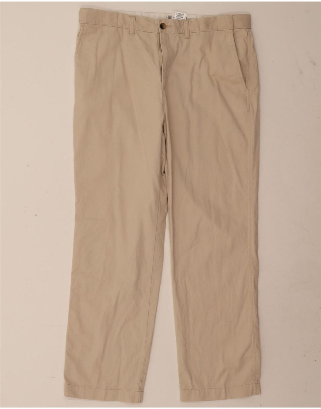 Marks & Spencer Herren Straight Regular Chinohose W36 L29 Beige Baumwolle