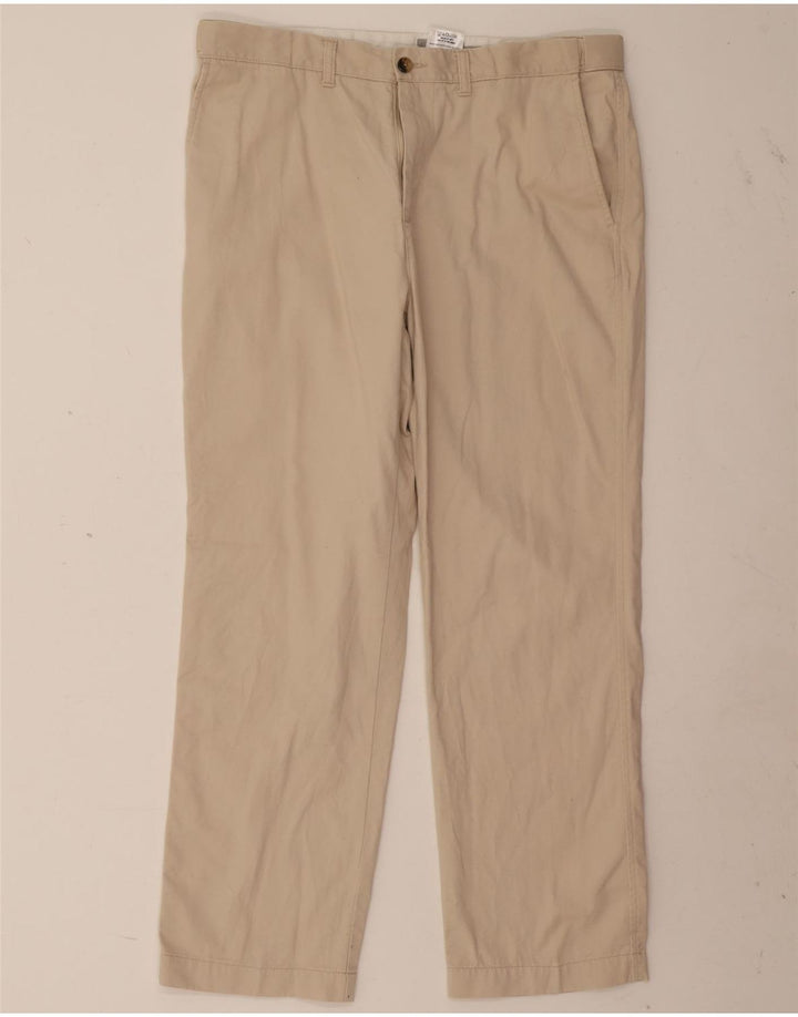 Marks & Spencer Herren Straight Regular Chinohose W36 L29 Beige Baumwolle