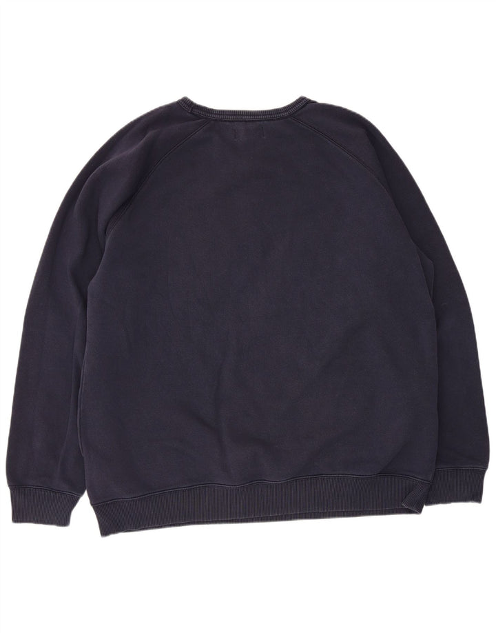 Adidas Herren-Sweatshirt mit Grafik, groß, marineblau, Baumwolle