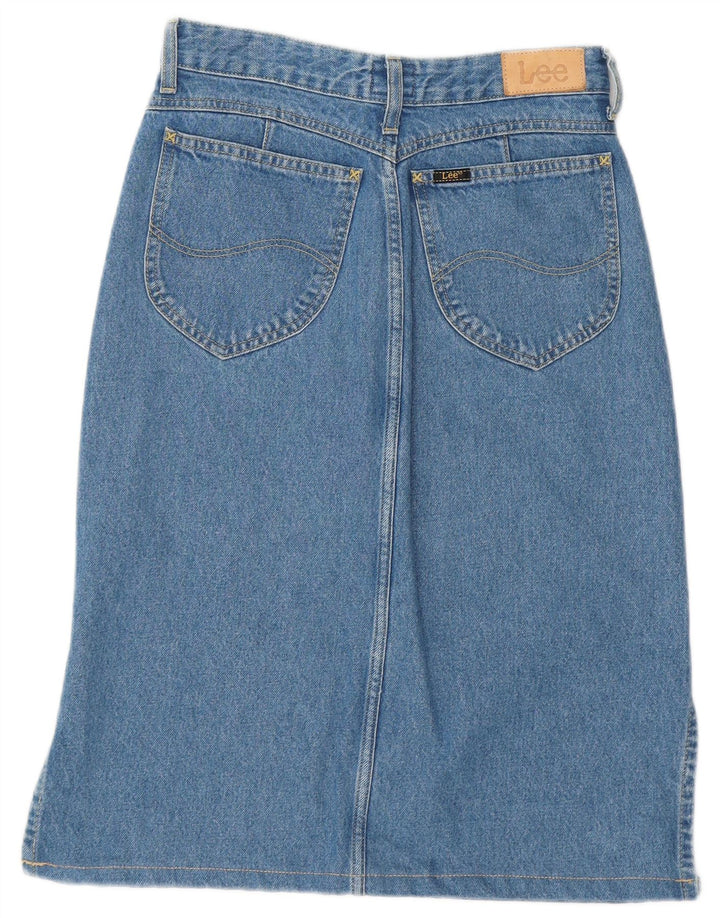 LEE Womens Thelma Denim Skirt W27 Small Blue Cotton