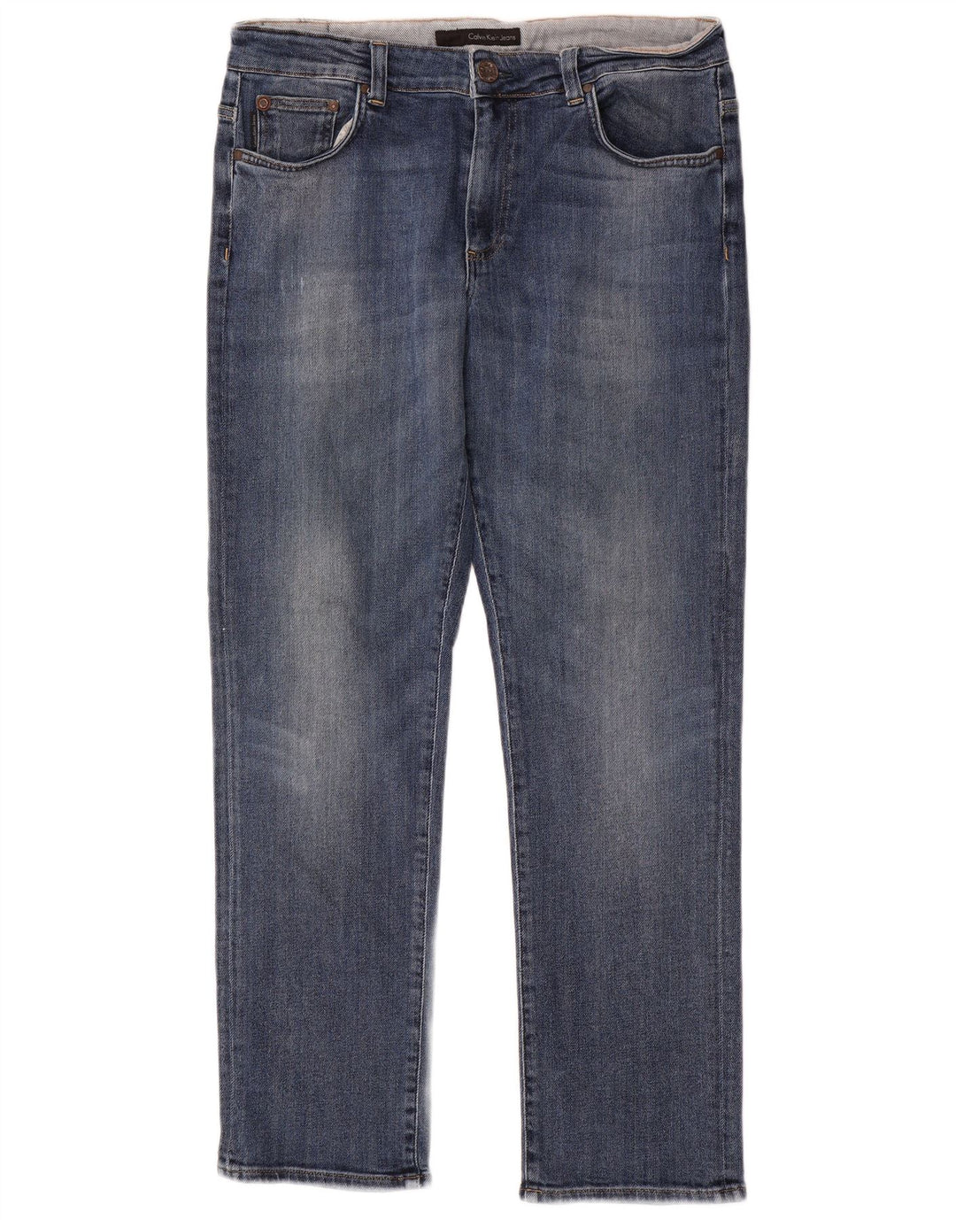 Calvin Klein Herren Straight Jeans W33 L31 Blau