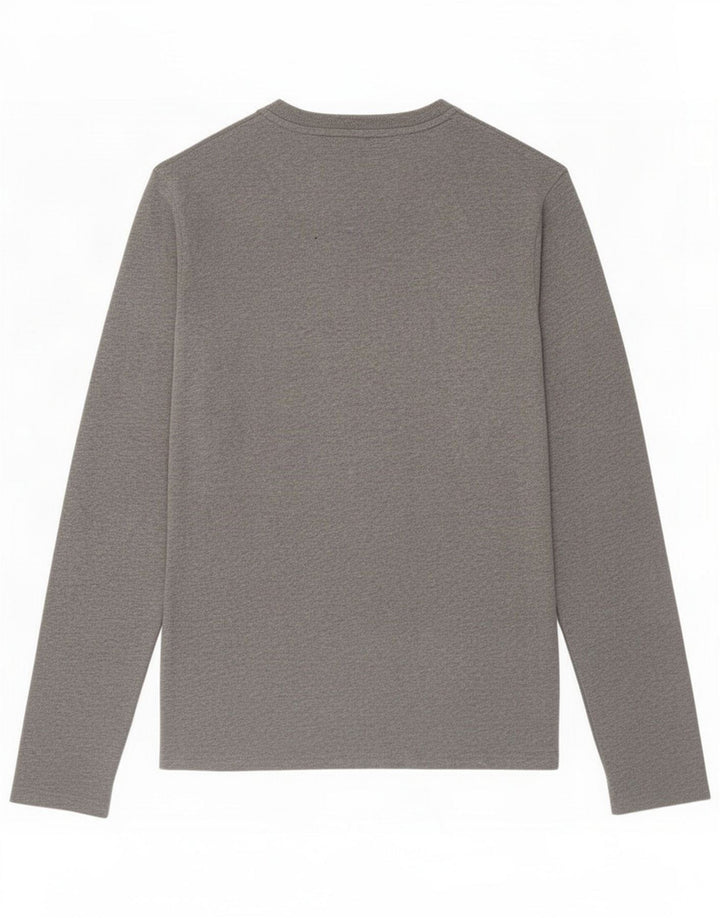 Jack Wills Herren-Oberteil, langärmelig, klein, grau gesprenkelte Baumwolle