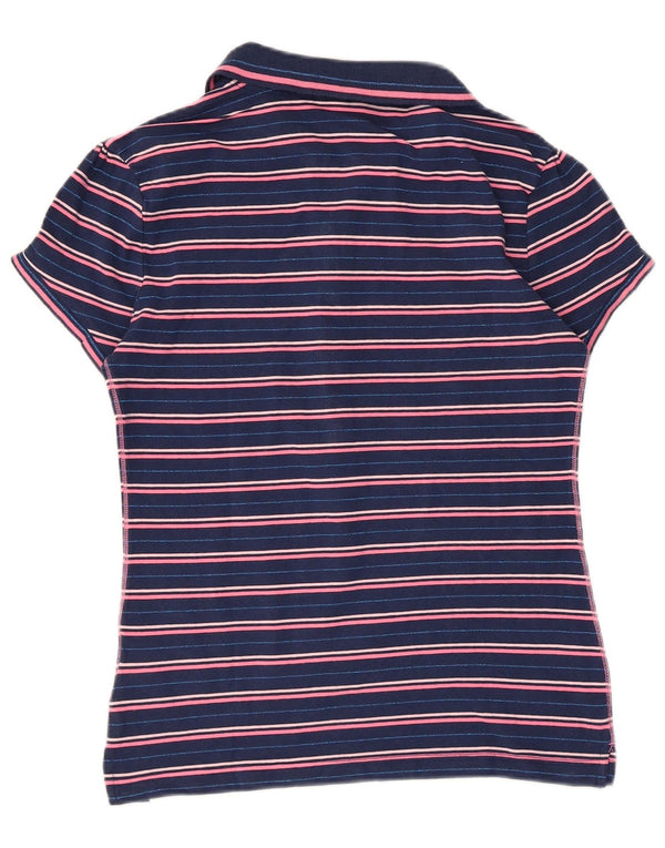 Champion Damen Herritage Fit Poloshirt UK 18 XL Marineblau gestreift Baumwolle