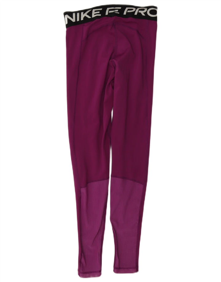 Nike Womens Graphic Leggings UK 8 Small Lila Farbblock