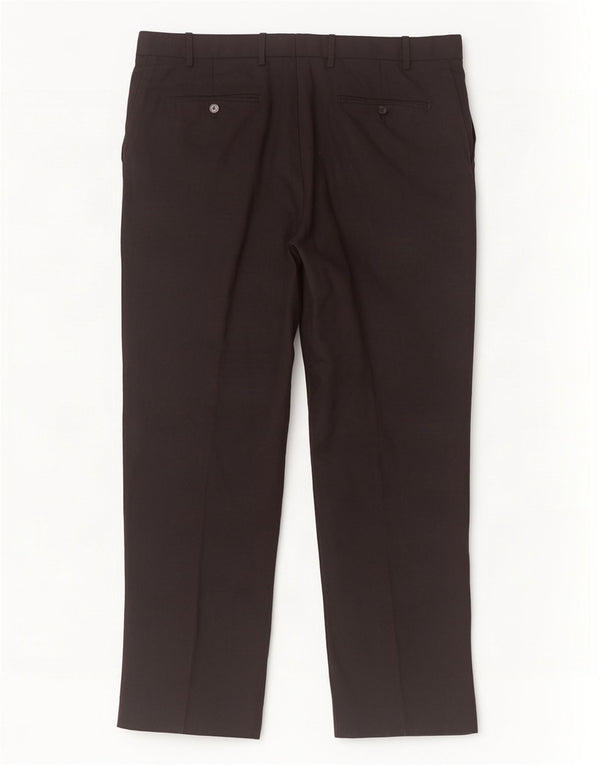 Marks & Spencer Herren-Anzughose mit maßgeschneiderter Passform und gerader Passform, W38, L31, schwarze Wolle