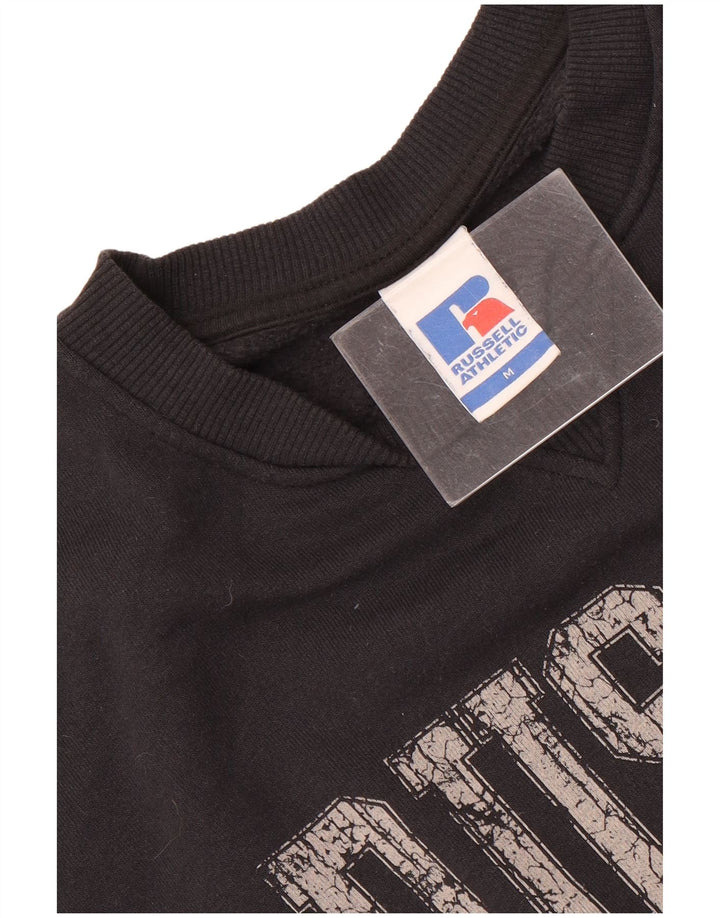 Russell Athletic Herren-Sweatshirt mit Grafik, lockerer Passform, Mittelschwarz