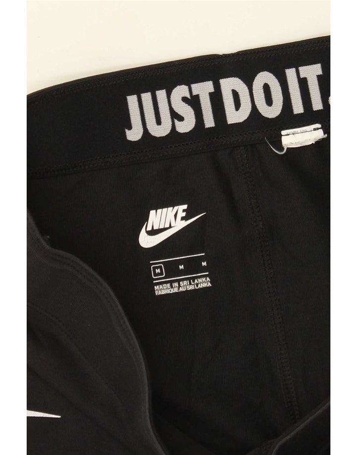 Nike Damen Graphic Leggings UK 12 Medium Schwarz