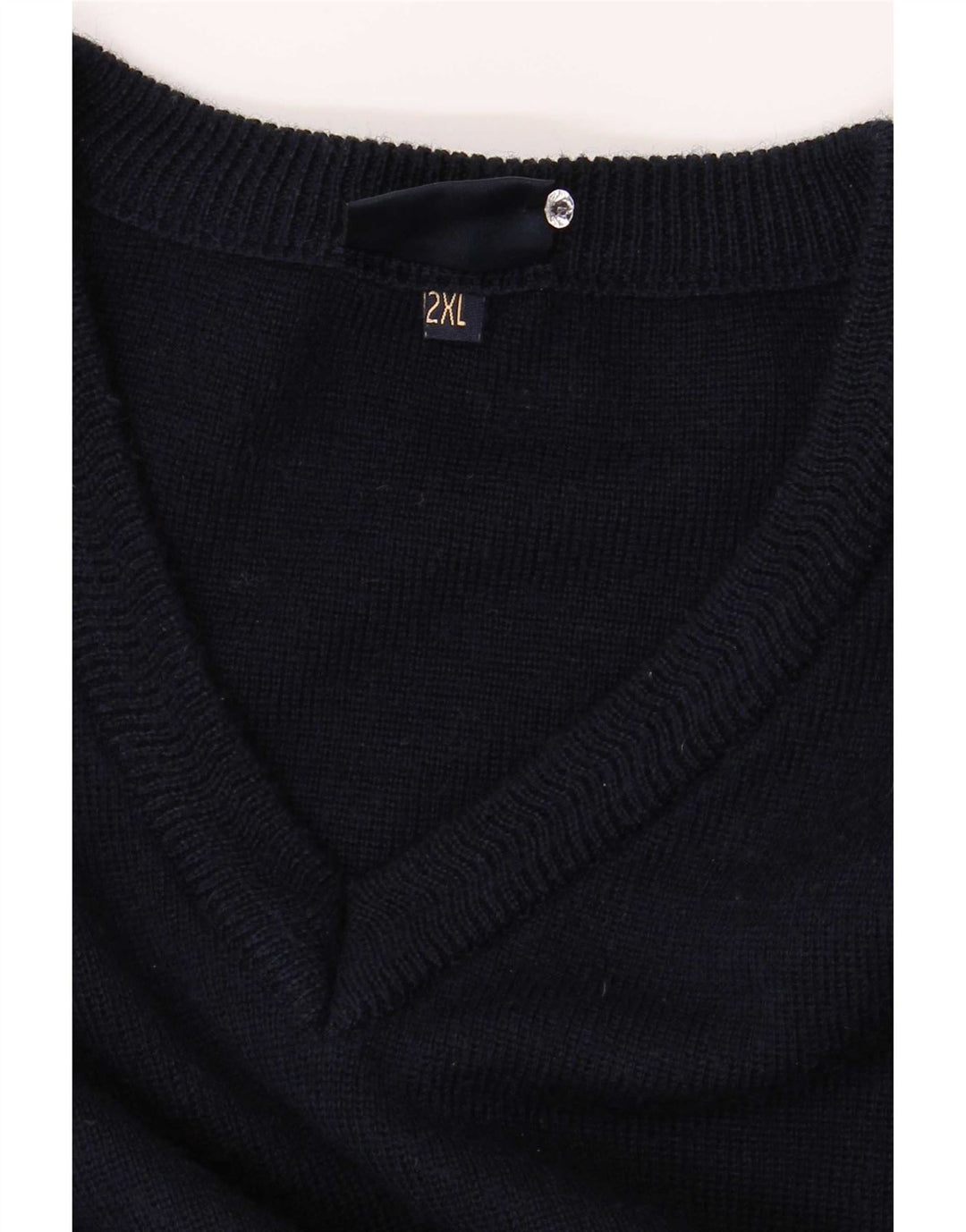 Gabicci Herren-Pullover mit V-Ausschnitt, 2XL, marineblaue Wolle