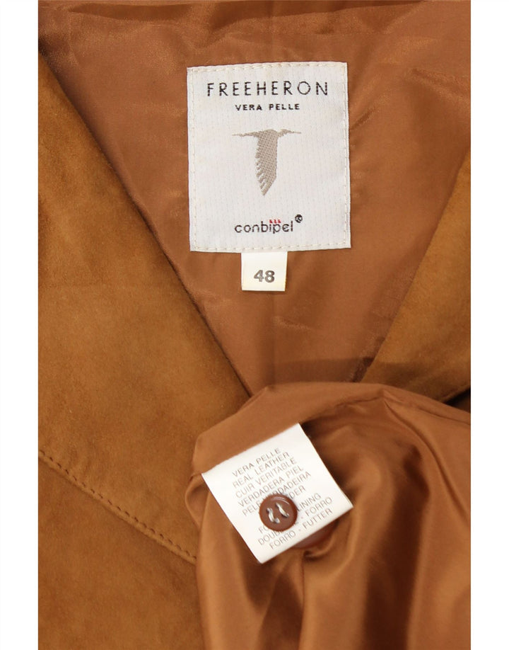 Conbipel Damen Free Heron 3-Knopf-Wildleder-Blazerjacke IT 48 XL Beige