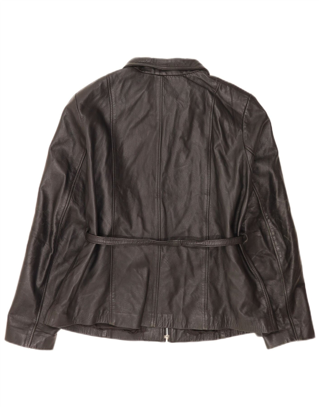 Pellicceria Damen Lederjacke UK 14 Medium Schwarz