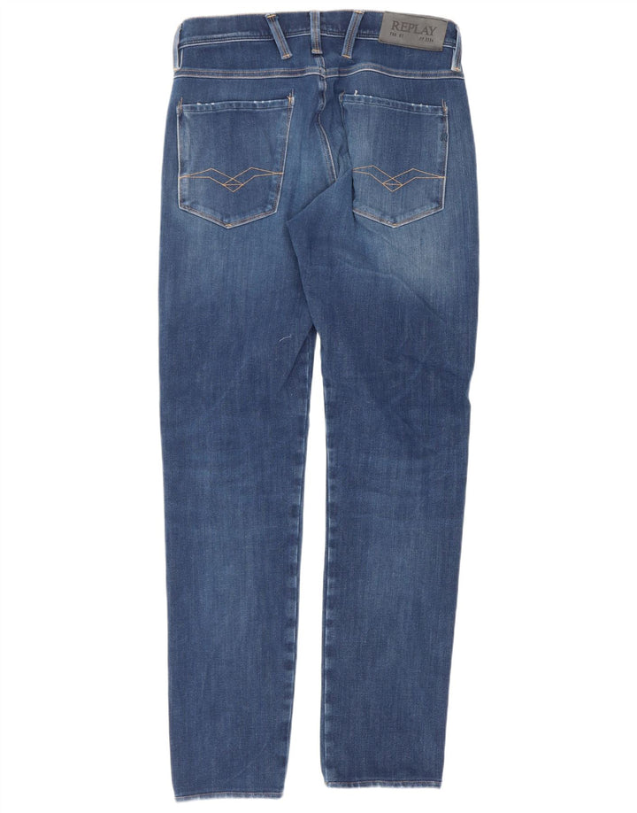 Replay Herren Slim Jeans W28 L30 Blaue Baumwolle