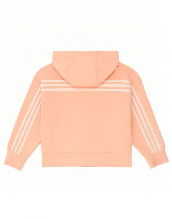 Adidas Mädchen Crop Zip Hoodie Pullover 9–10 Jahre rosa Baumwolle