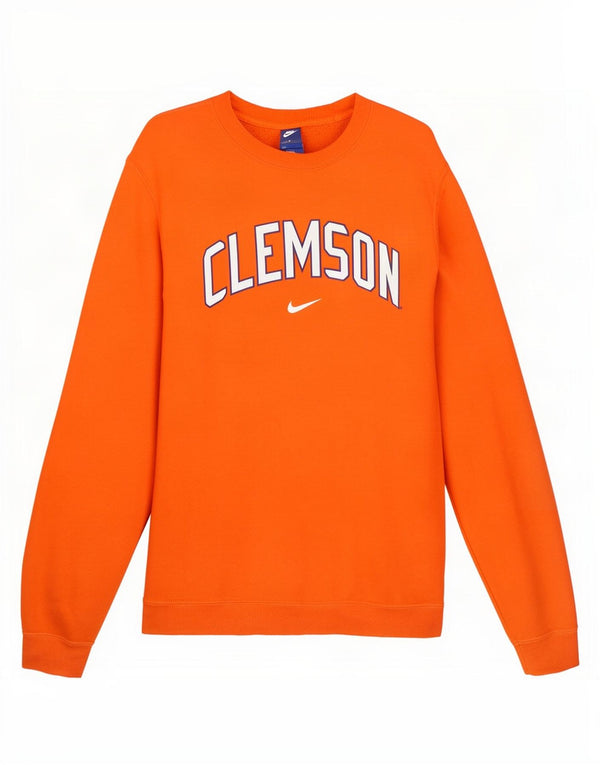 Nike Herren Clemson Graphic Sweatshirt Pullover Mittelorange Baumwolle