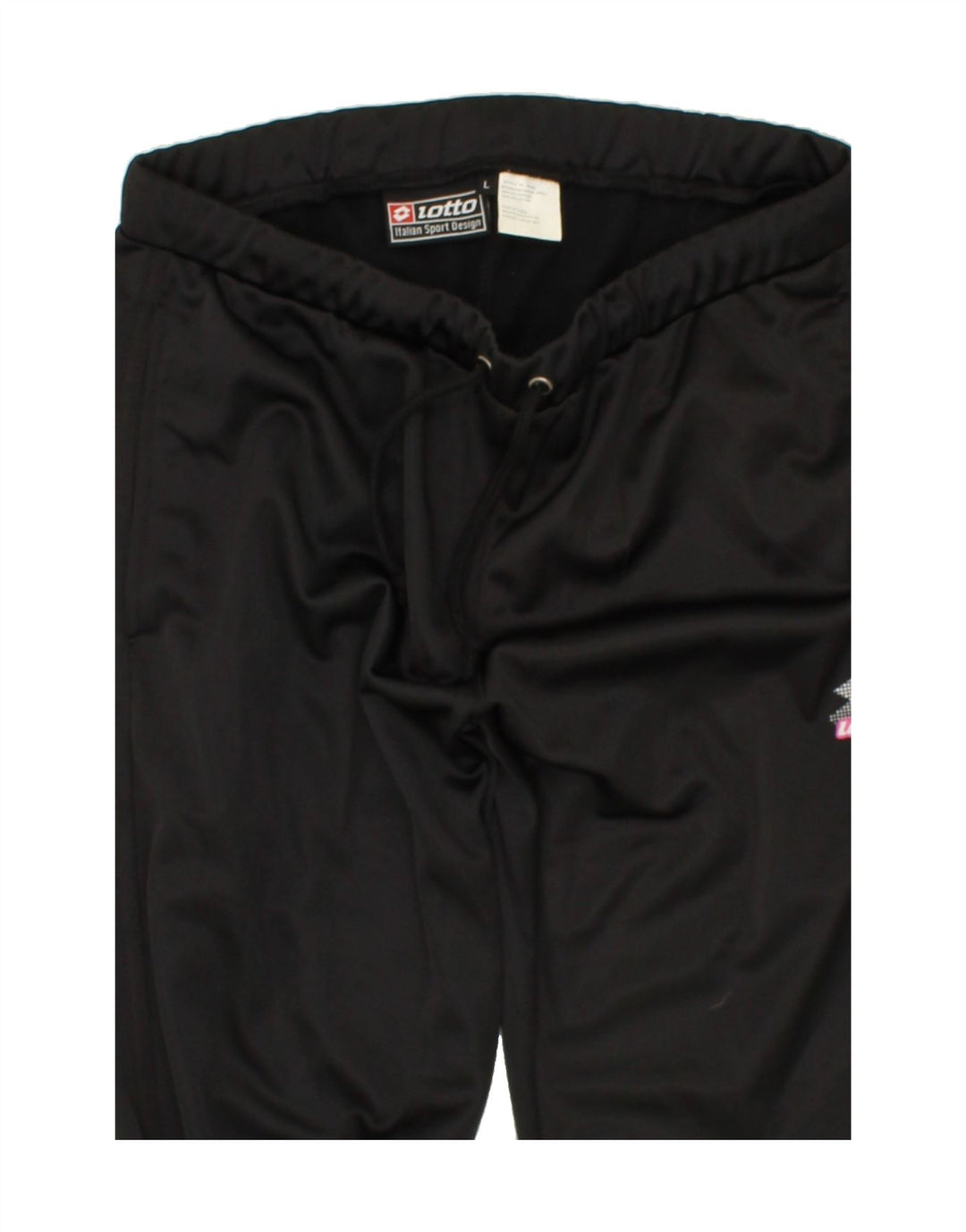 LOTTO Womens Tracksuit Trousers UK 16 Large Black Polyester Vintage Lotto and Second-Hand Lotto from Messina Hembry 