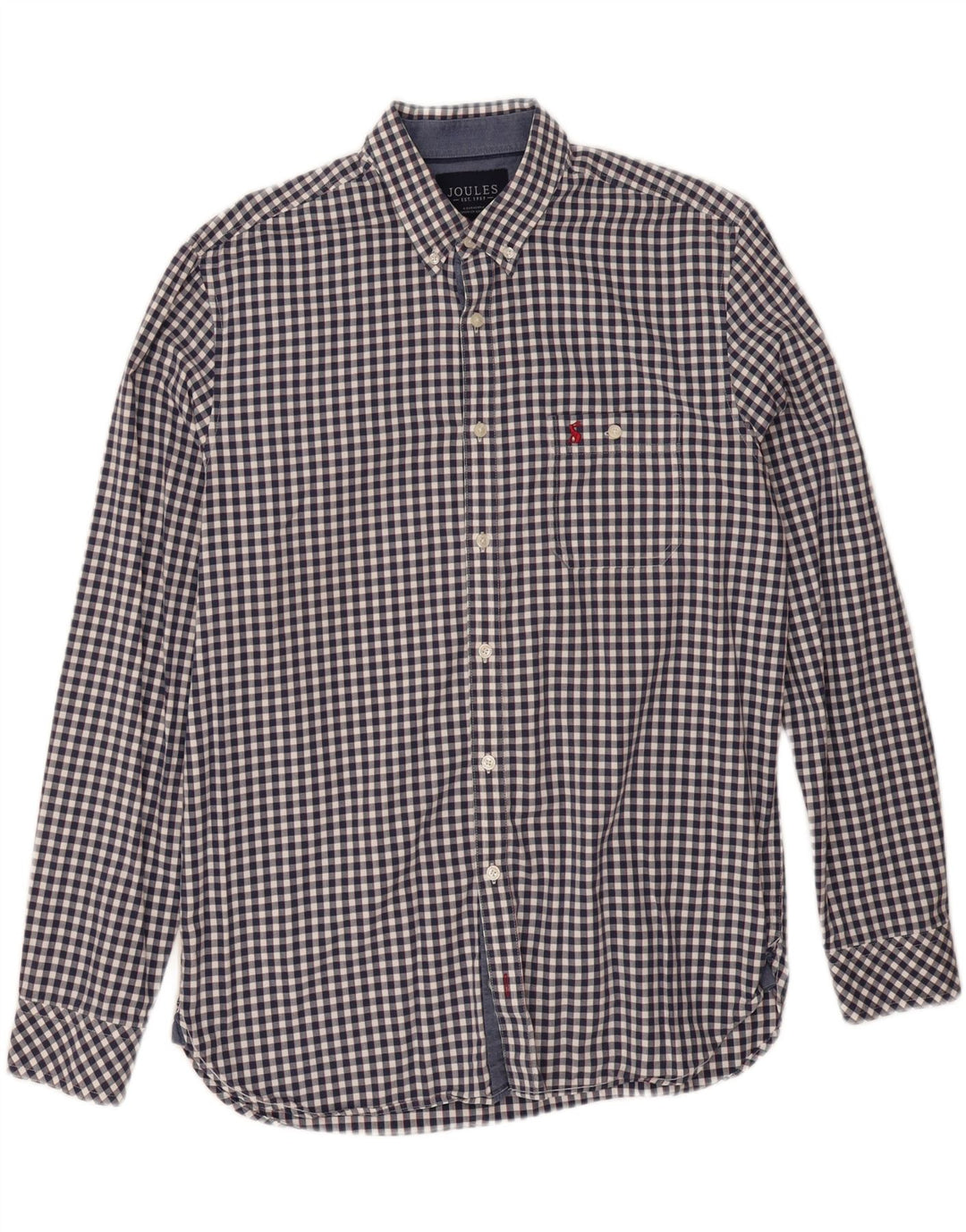 Joules Herren-Hemd mit klassischer Passform, groß, marineblau, Gingham-Baumwolle