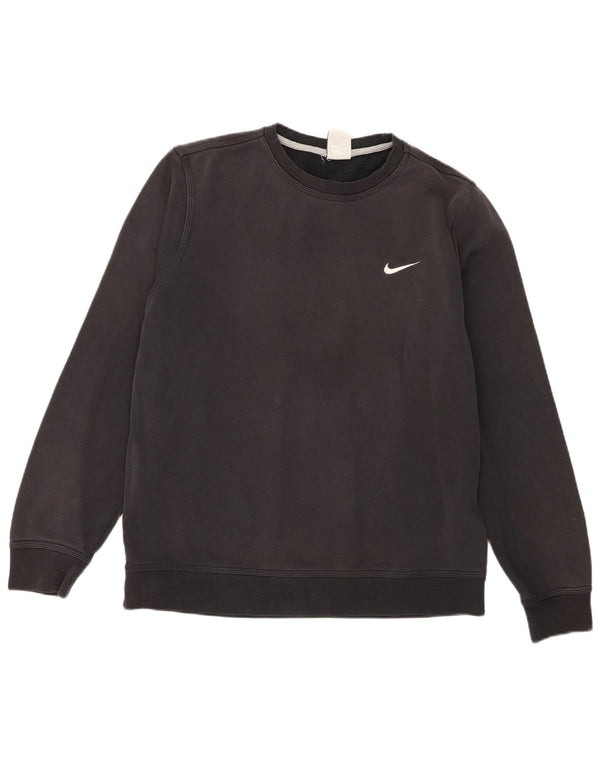 Nike Mens Sweatshirt Jumper Large Black Cotton