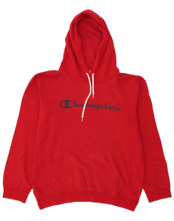 Champion Herren-Kapuzenpullover mit Grafik, mittelrote Baumwolle
