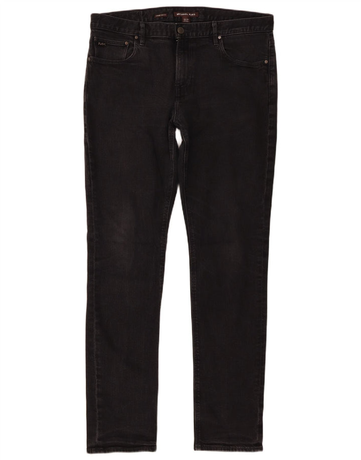 Michael Kors Herren Slim Jeans W34 L32 Schwarze Baumwolle