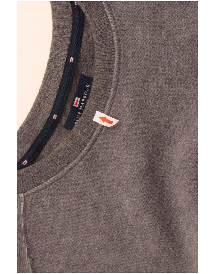 Marks & Spencer Herren Blue Harbor Top Langarm 2XL Grau Farbblock
