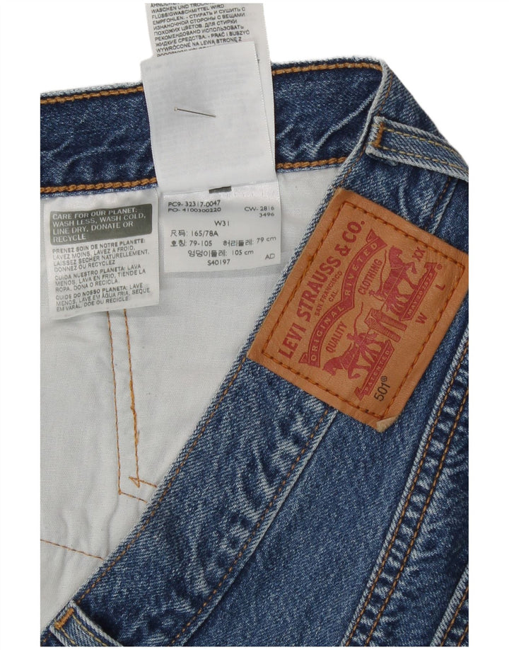 Levi's Damen 501 Jeansshorts W31 mittelblaue Baumwolle