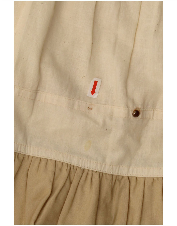 Vintage Damen A-Linienrock W25 Small Beige Colourblock