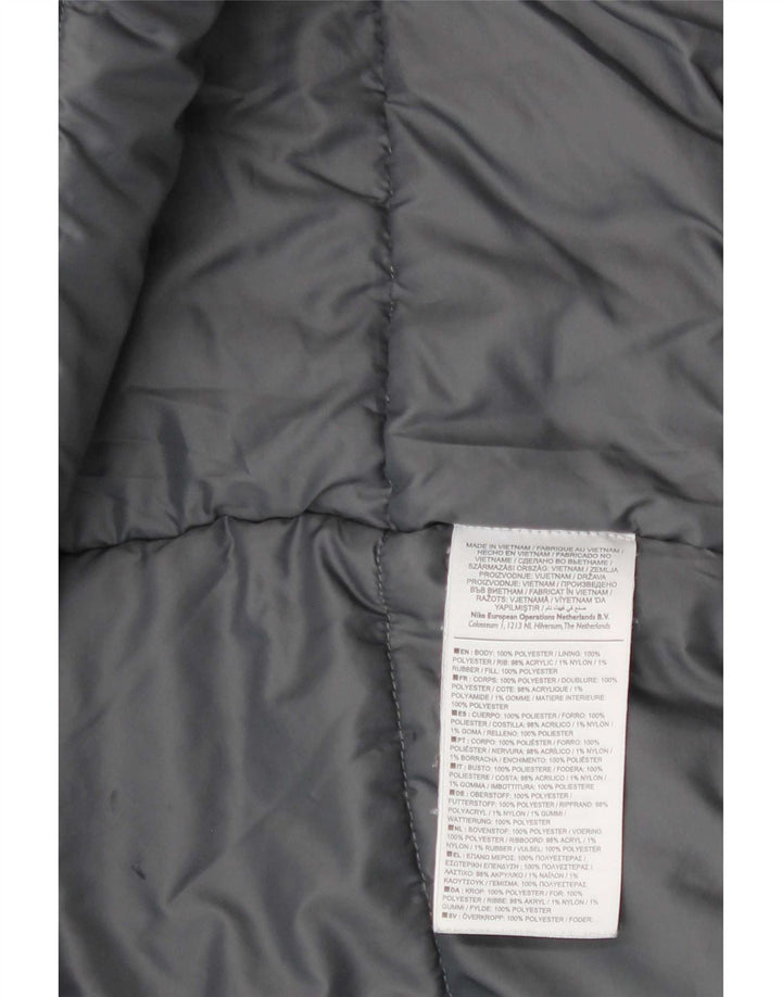 Nike Herren-Jacke mit Kapuze, gepolstert, Größe 40, Größe L, Schwarz, Polyester
