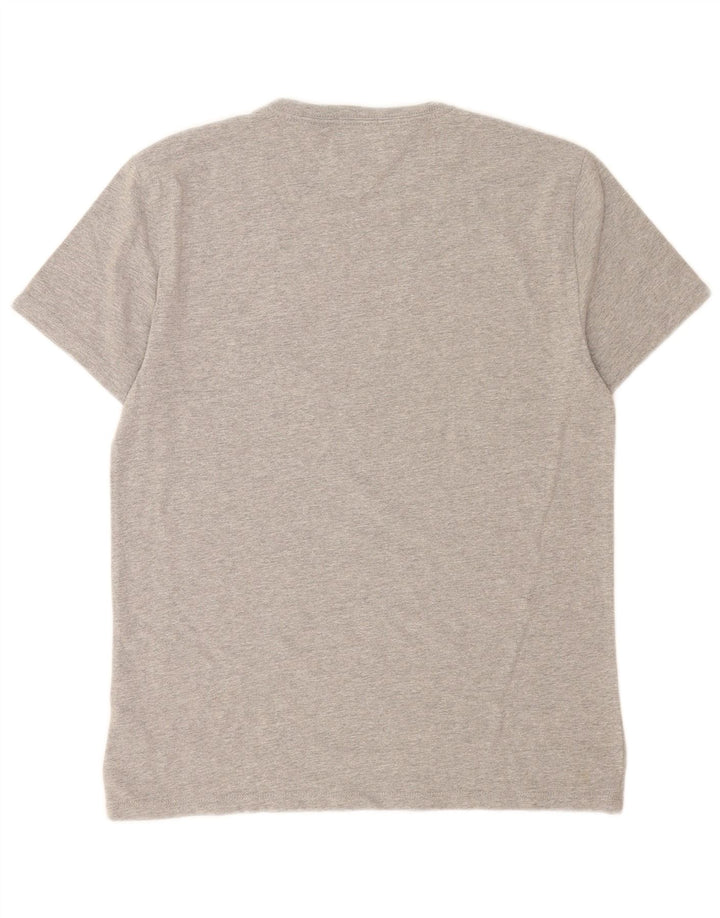 Tommy Hilfiger Herren-T-Shirt mit normaler Passform, mittelgrauer Baumwolle