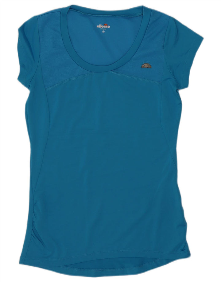 Ellesse Damen T-Shirt Top UK 8 Small Blau Polyester