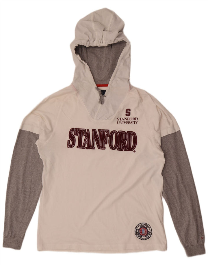 Champion Herren Stanford University Graphic Top Langarm XL Weiß
