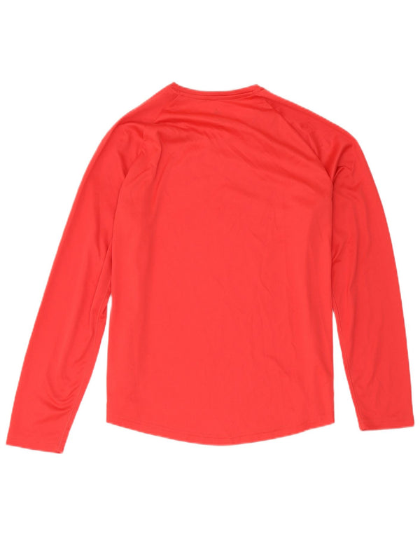 Adidas Damen Climalite Top Langarm UK 16/18 Large Rot Polyester