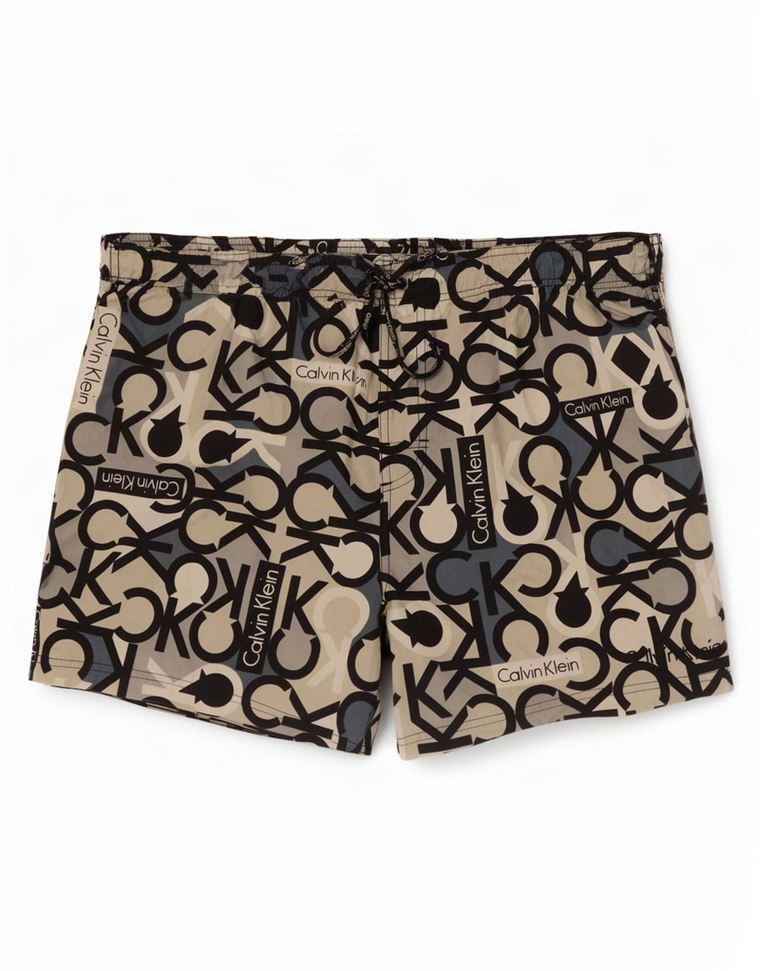Calvin Klein Herren-Badeshorts mit Grafik, XL, graues Nylon
