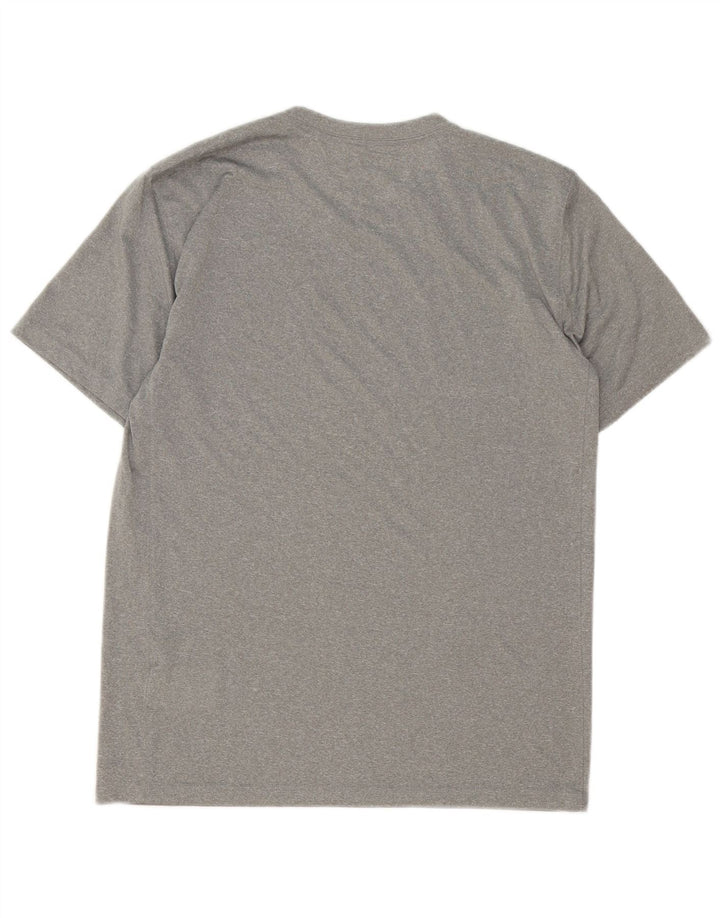 Nike Herren Dri Fit T-Shirt-Oberteil aus mittelgrauem Polyester