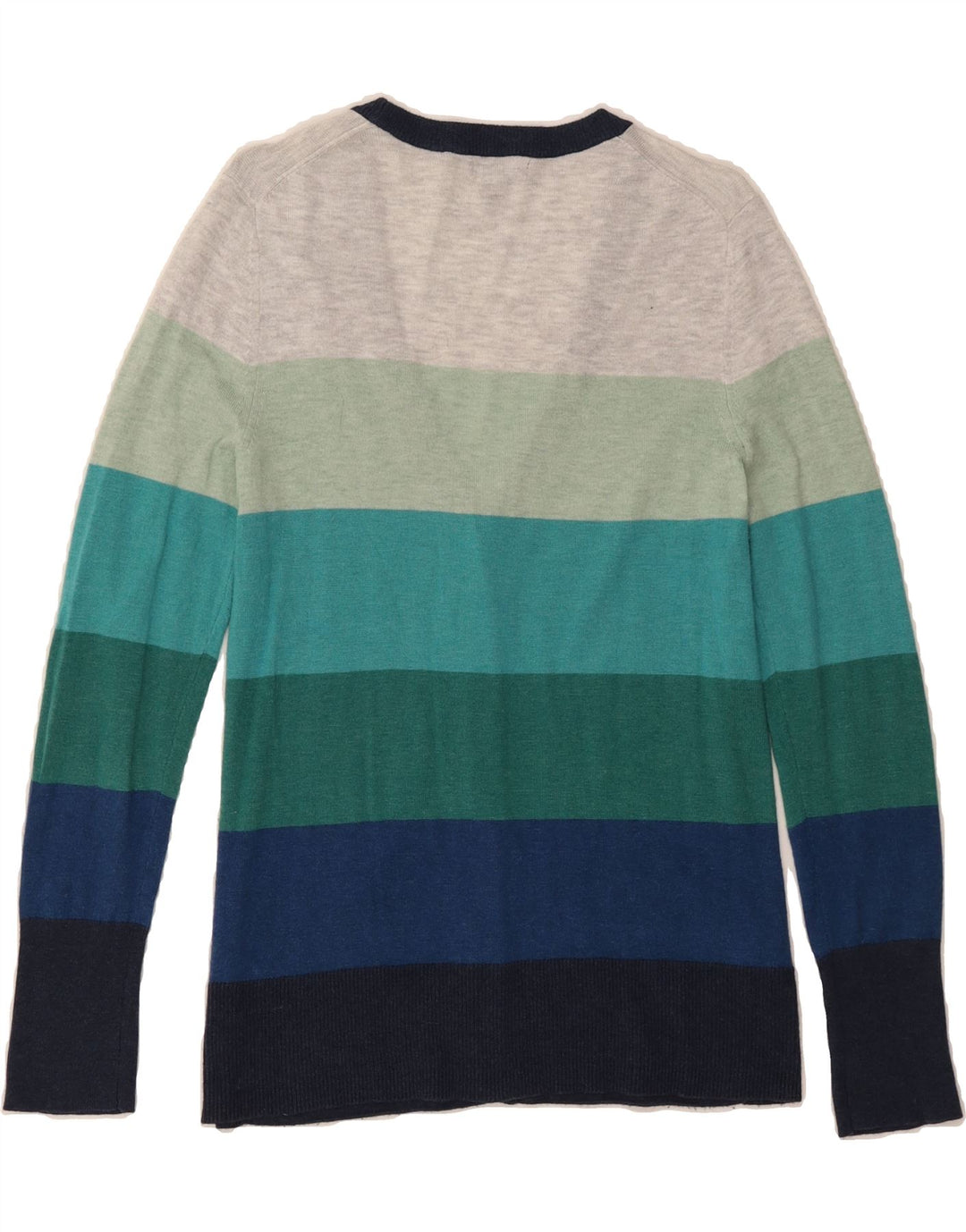 EDDIE BAUER Womens Cardigan Sweater UK 10 Small Multicoloured Striped Vintage Eddie Bauer and Second-Hand Eddie Bauer from Messina Hembry 