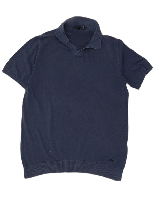 LIU JO Herren Poloshirt XL Marineblau Baumwolle